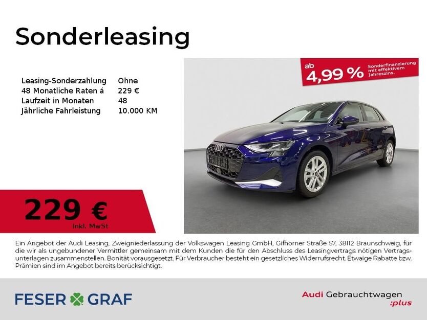 Audi A3 22.910 km 28.980 € Fürth 90763