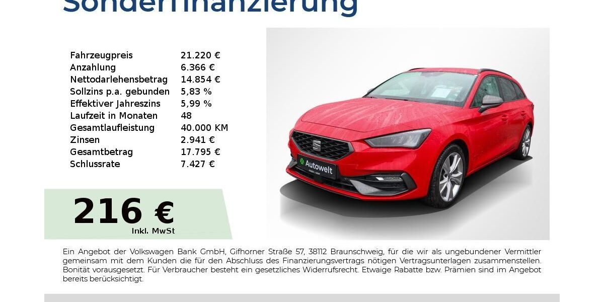 Seat Leon 72.750 km 21.220 &euro; Nürnberg 90431