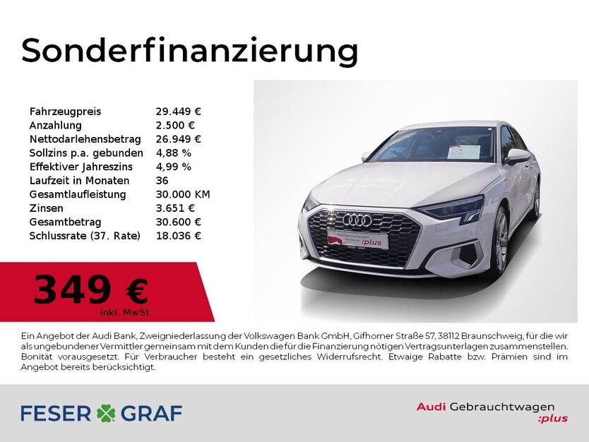 Audi A3 23.900 km 28.680 € Lauf an der Pegnitz 91207