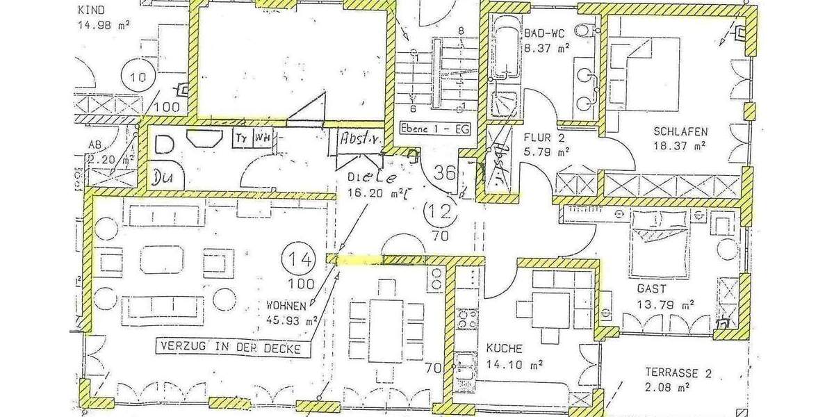 Etagenwohnung Nürnberg Gaismannshof - 4 Zimmer, 145 m&sup2;, 2.000&euro; | Angebot:26502919