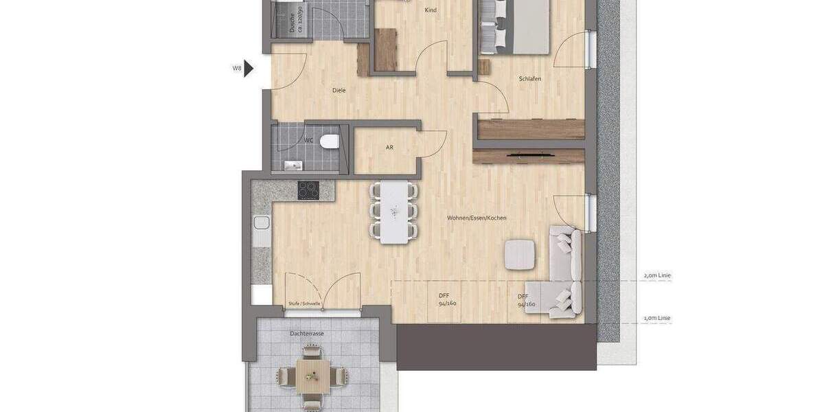 BAUBEGINN IM FRÜHJAHR 2026 - TOPGRUNDRISS IN TOPLAGE IN ROTH-ECKERSMÜHLEN 3 zimmer