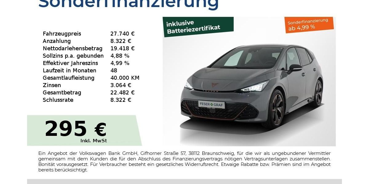Cupra Born 24.350 km 27.440 &euro; Nürnberg 90441