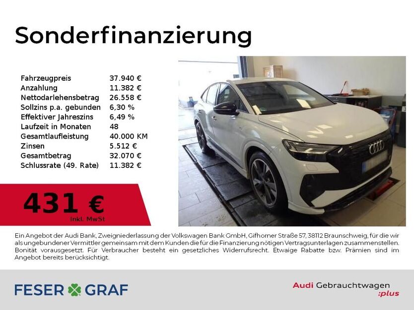 Audi Q4 e-tron 32.950 km 37.940 € Lauf an der Pegnitz 91207