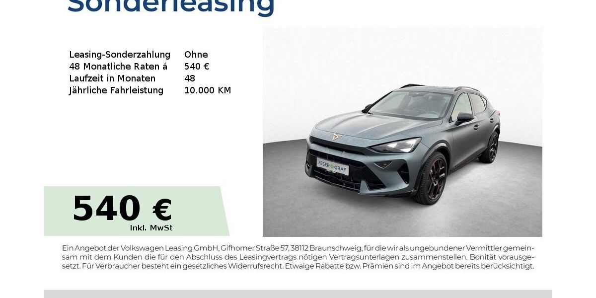 Cupra Formentor 1.211 km 57.180 &euro; Schwabach 91126