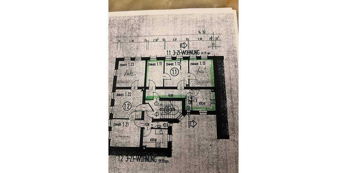 Zweizimmerwohnung früher Dreizimmer -Altbau 2 zimmer