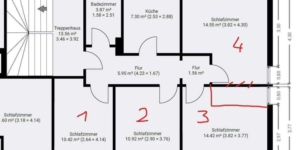 Etagenwohnung Erlangen Sieglitzhof - 4 Zimmer, 15 m&sup2;, 390&euro; | Angebot:25414542
