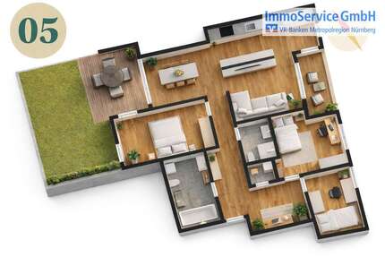 Wohnung Nürnberg Kleinweidenmühle - 4 Zimmer, 109 m&sup2;, 787.104&euro; | Angebot:26290073