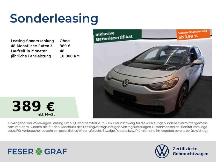 VW ID.3 8.060 km 29.950 € Nürnberg 90411