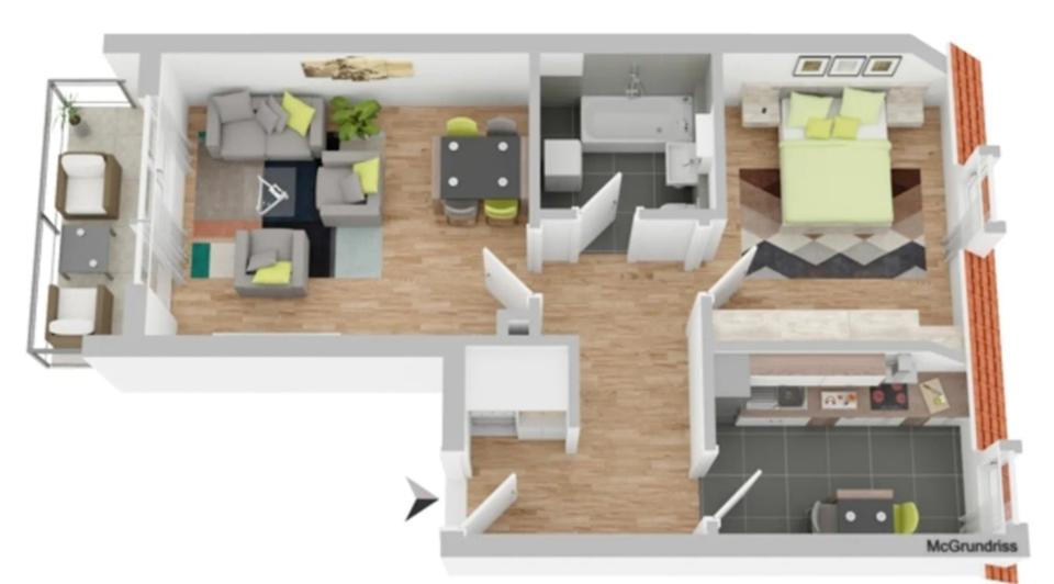 Gepflegte 2-Zimmer-Eigentumswohnung mit Tiefgaragenstellplatz 2 zimmer