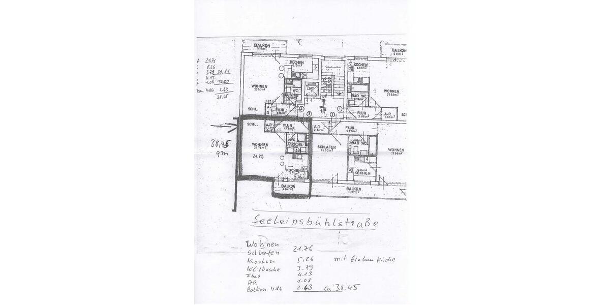 Etagenwohnung Nürnberg Gaismannshof - 1 Zimmer, 38 m&sup2;, 130.000&euro; | Angebot:26738646