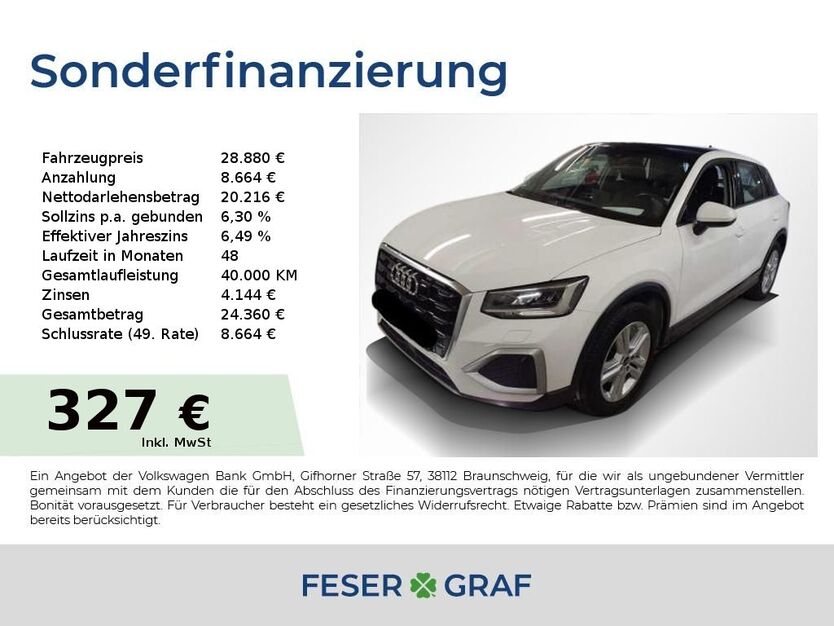 Audi Q2 83.700 km 28.880 € Höchstadt an der Aisch 91315