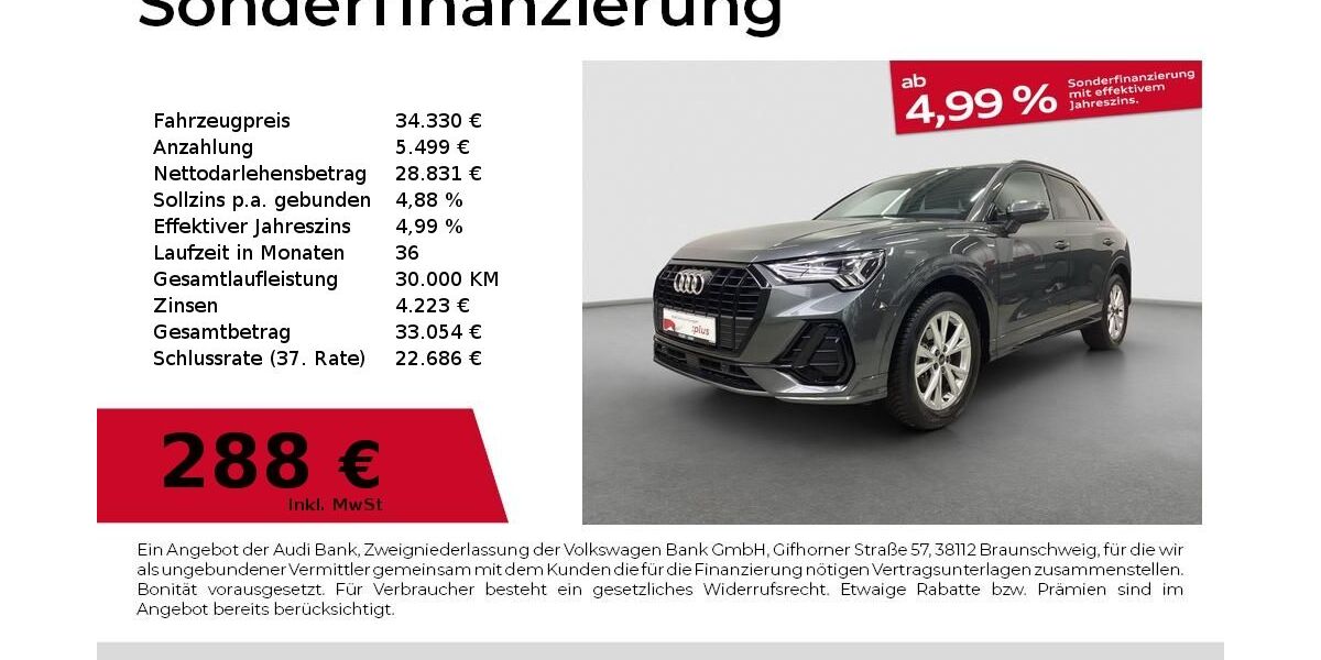 Audi Q3 16.245 km 34.330 &euro; Fürth 90763