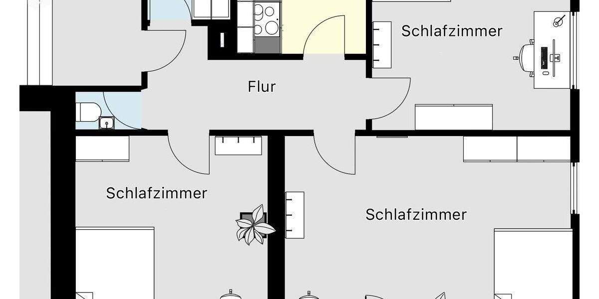 Etagenwohnung Erlangen Sieglitzhof - 4 Zimmer, 15 m&sup2;, 390&euro; | Angebot:25414542