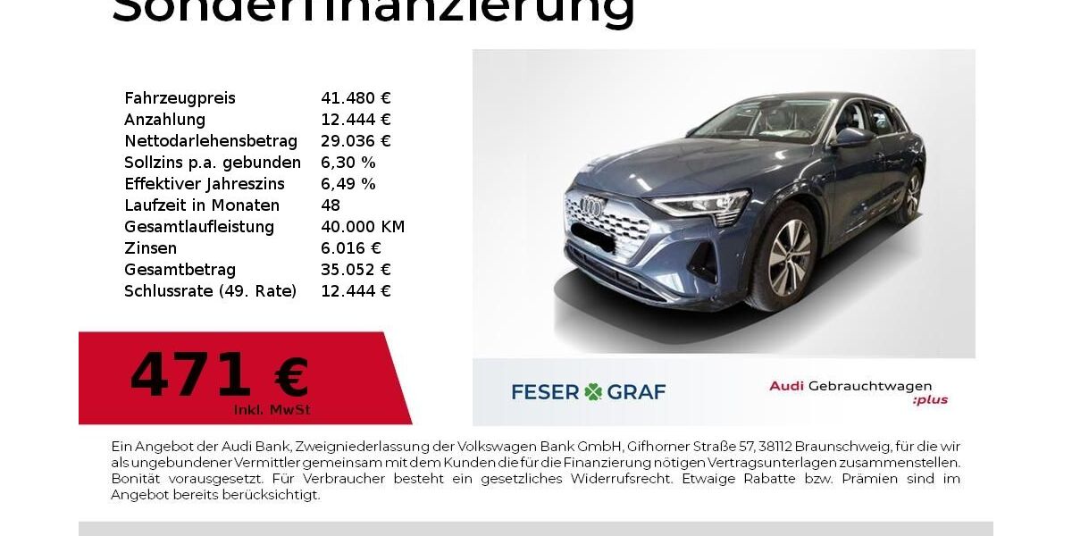 Audi Q8 e-tron 26.900 km 41.480 &euro; Nürnberg 90411