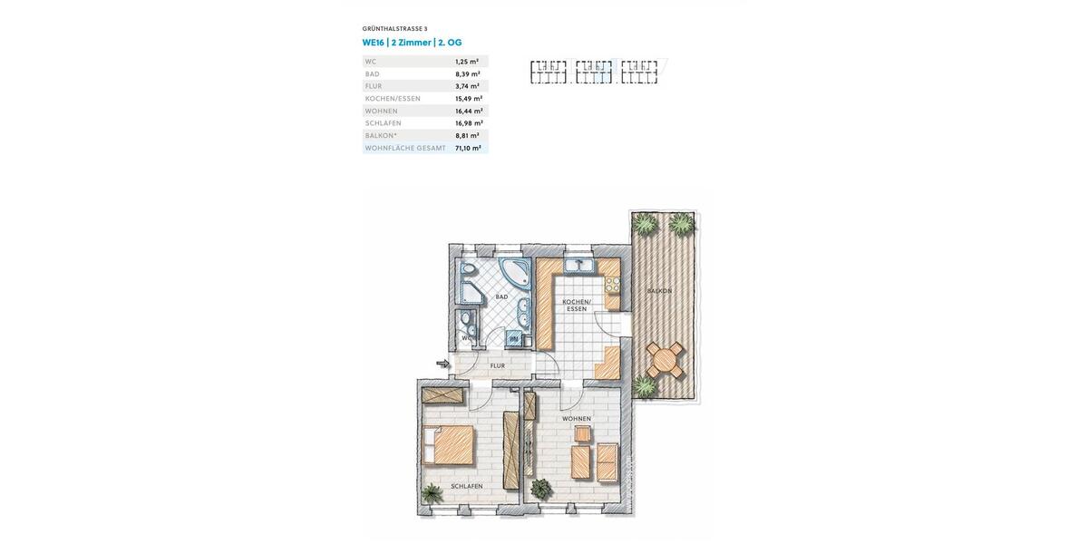Etagenwohnung Röthenbach an der Pegnitz - 2 Zimmer, 71 m&sup2;, 796&euro; | Angebot:27602011