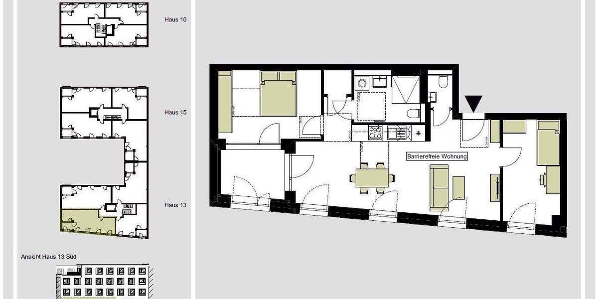 Etagenwohnung Nürnberg Zerzabelshof - 3 Zimmer, 72 m&sup2;, 1.294&euro; | Angebot:26162808