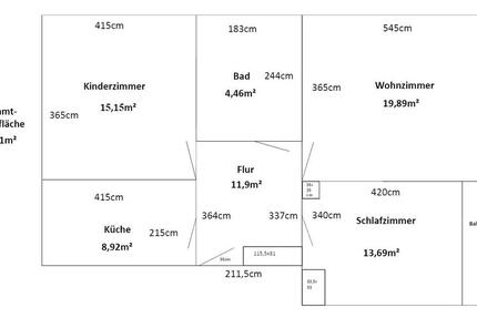 Wohnung Nürnberg Gebersdorf - 3 Zimmer, 74 m&sup2;, 280.000&euro; | Angebot:26324201