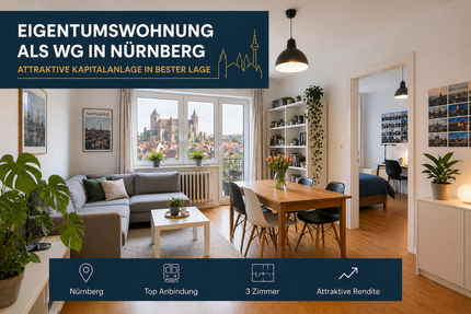 Wohnung Nürnberg Gibitzenhof - 3 Zimmer, 67 m&sup2;, 335.000&euro; | Angebot:27567250
