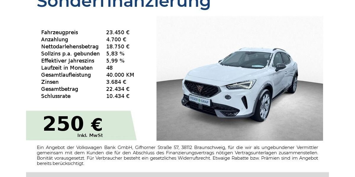 Cupra Formentor 38.500 km 23.450 &euro; Schwabach 91126