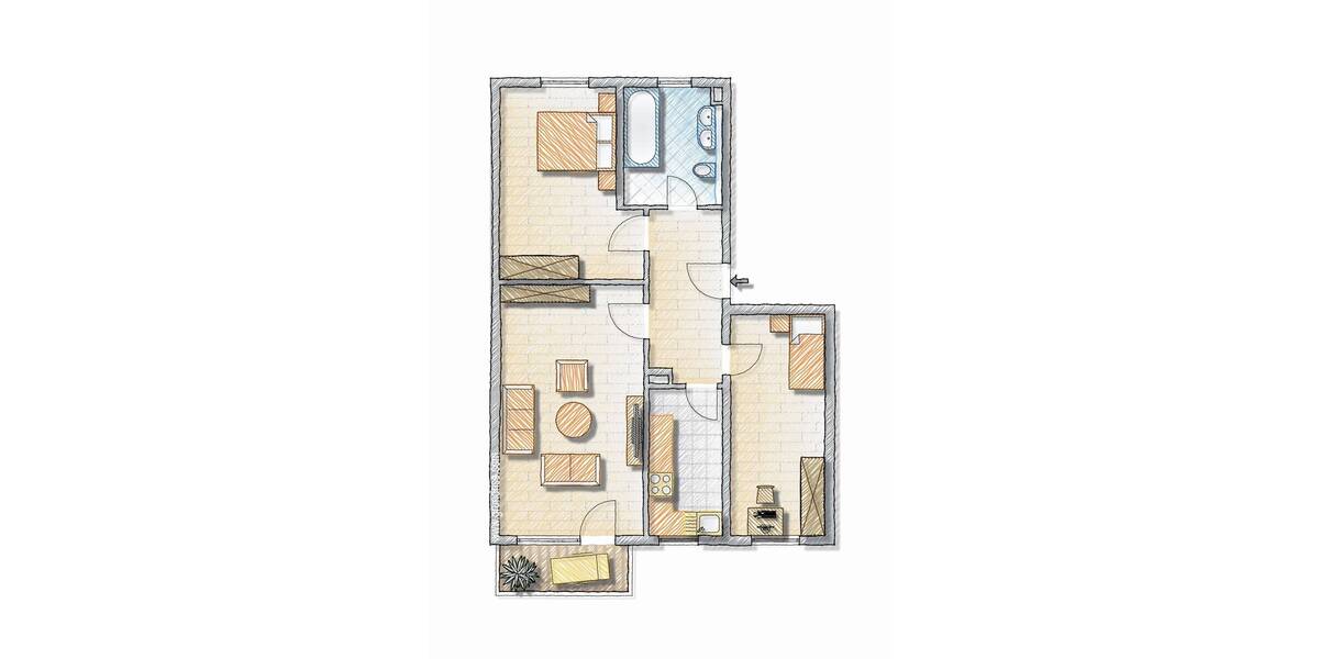 Etagenwohnung Allersberg Eismannsdorf - 3 Zimmer, 76 m&sup2;, 279.000&euro; | Angebot:26450194