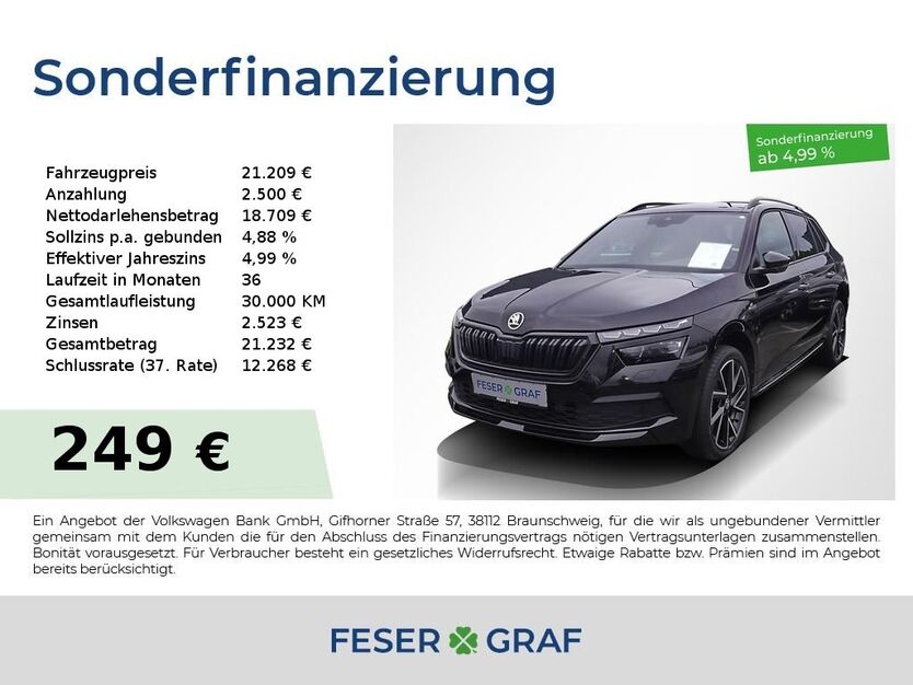 Skoda Kamiq 77.350 km 21.209 € Lauf an der Pegnitz 91207
