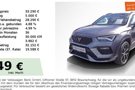 Cupra Ateca 43.650 km 33.290 € Lauf an der Pegnitz 91207