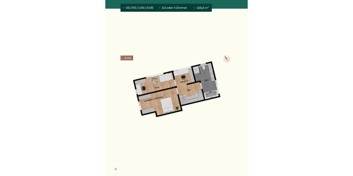 Terrassenwohnung Nürnberg St Johannis - 4 Zimmer, 128 m&sup2;, 924.665&euro; | Angebot:26118303