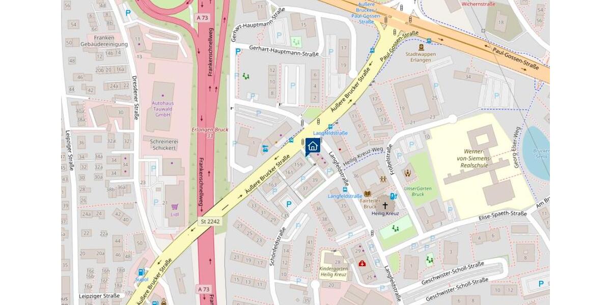 Etagenwohnung Erlangen Am Anger - 2 Zimmer, 60 m&sup2;, 230.000&euro; | Angebot:26829015