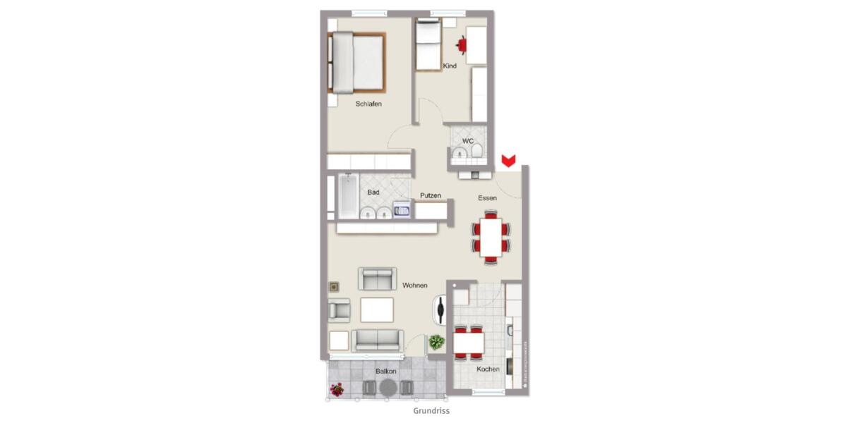 Etagenwohnung Nürnberg Gebersdorf - 3.5 Zimmer, 85 m&sup2;, 329.000&euro; | Angebot:24814003