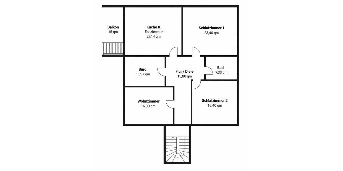 Etagenwohnung Petersaurach - 4 Zimmer, 118 m&sup2;, 1.275&euro; | Angebot:26144190