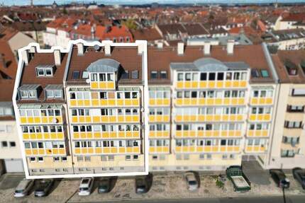 Zentral gelegene, vermietete 2-Zi.-Whg. mit Balkon, Wintergarten & TG-Stpl. in Gibitzenhof, Nürnberg 1 zimmer