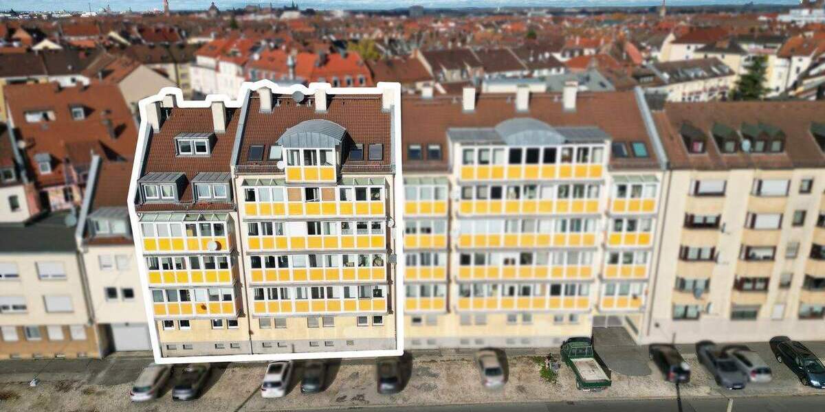 Zentral gelegene, vermietete 2-Zi.-Whg. mit Balkon, Wintergarten & TG-Stpl. in Gibitzenhof, Nürnberg 1 zimmer
