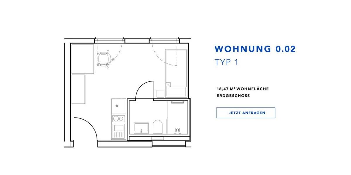Möblierte Studentenwohnung zur Miete (NeubauErstbezug) 1 zimmer