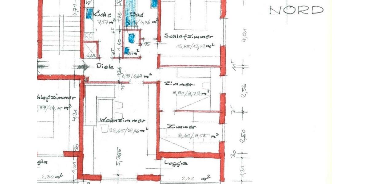 Etagenwohnung Röthenbach an der Pegnitz - 4 Zimmer, 77 m&sup2;, 269.000&euro; | Angebot:25922362