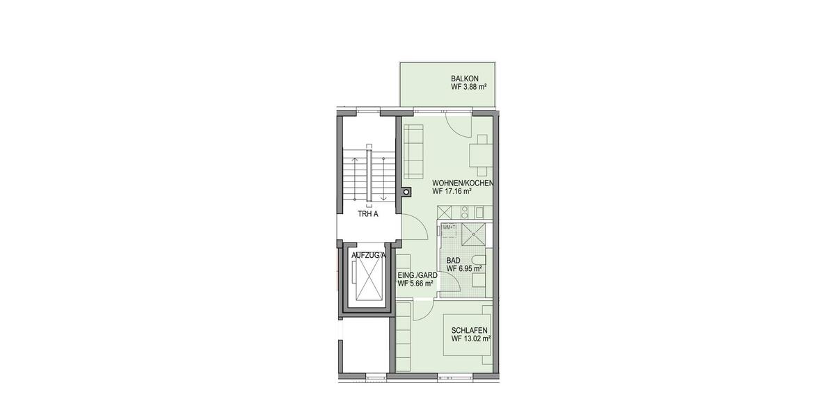 Etagenwohnung Nürnberg Eberhardshof - 2 Zimmer, 47 m&sup2;, 915&euro; | Angebot:27603720