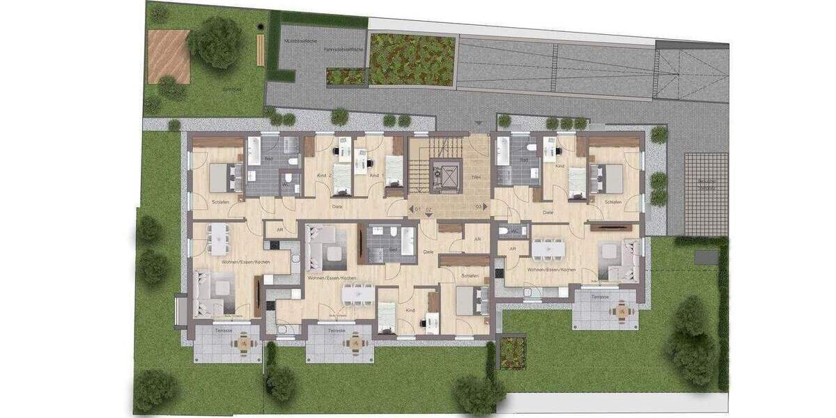 DIE ROHINSTALLATION FERTIGGESTELLT! WUNDERSCHÖNE WOHNUNG IN TOPLAGE IN ROTH-AM HOCHGERICHT 13 3 zimmer