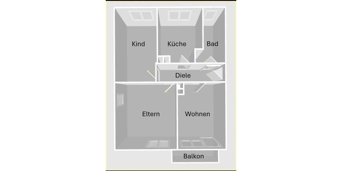 Etagenwohnung Nürnberg Schweinau - 3 Zimmer, 47 m&sup2;, 165.000&euro; | Angebot:25805872