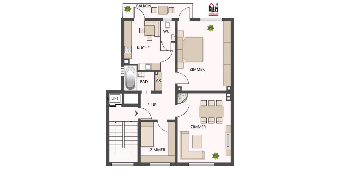 *Neu renoviert - 3 Zimmer - Südbalkon - Garage möglich* 3 zimmer