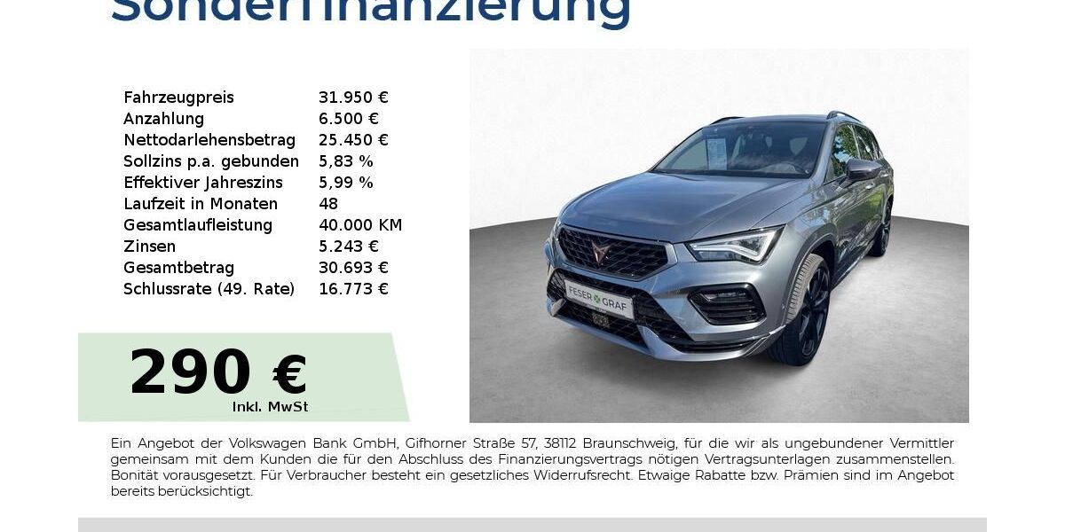 Cupra Ateca 21.400 km 31.950 &euro; Schwabach 91126