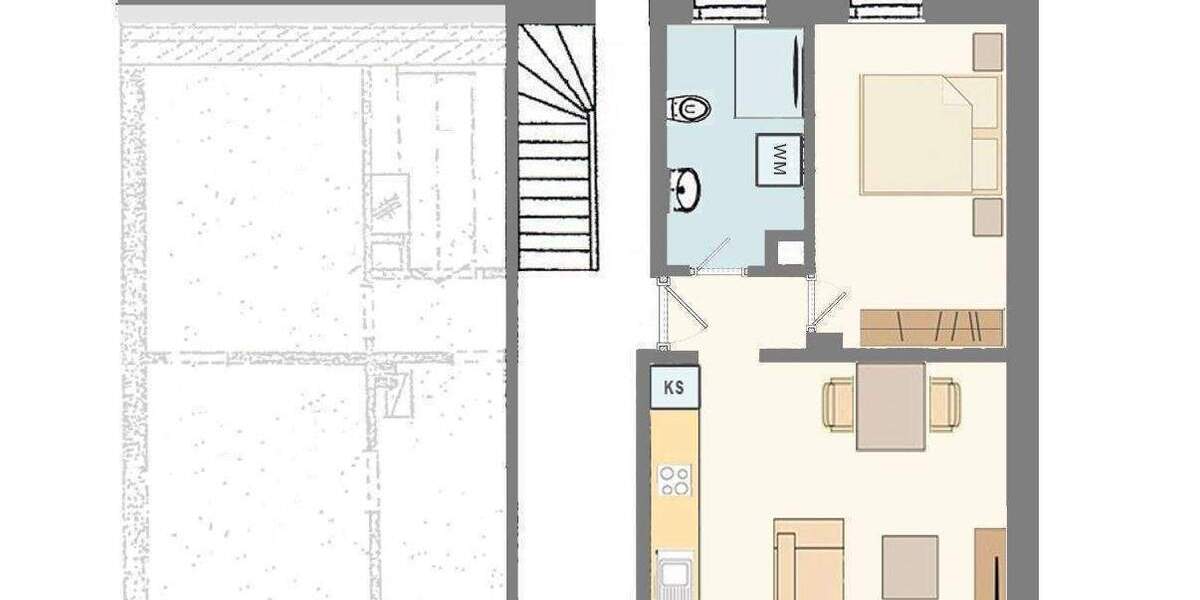 Etagenwohnung Nürnberg Gostenhof - 2 Zimmer, 49 m&sup2;, 195.000&euro; | Angebot:25819125