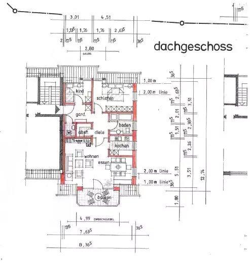 Dachgeschoßwohnung Heroldsbach - 3.5 Zimmer, 106 m&sup2;, 1.230&euro; | Angebot:26119763