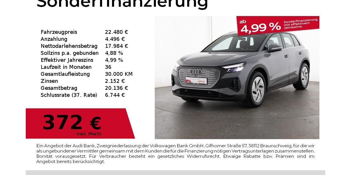 Audi Q4 e-tron 45.000 km 22.480 &euro; Nürnberg 90441