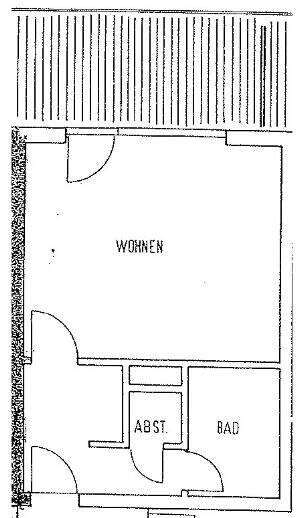 Moderne 1-Zimmer-Wohnung mit großer Terrasse in der historischen Nürnberger Altstadt 1 zimmer