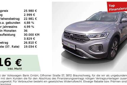 VW T-Roc 16.143 km 25.980 € Fürth 90763
