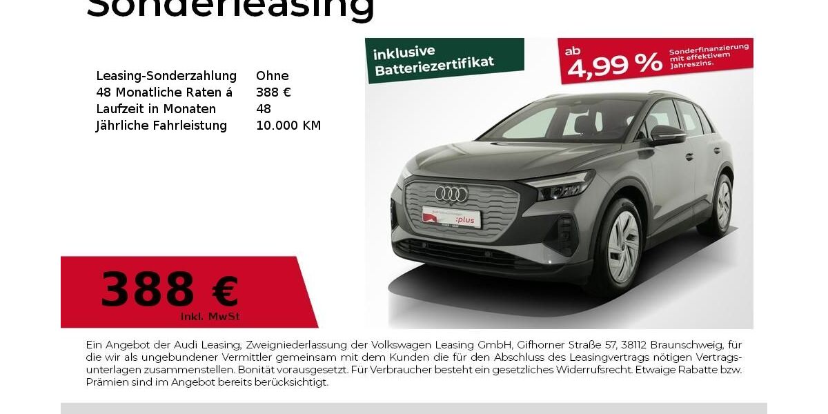 Audi Q4 e-tron 8.352 km 38.990 &euro; Nürnberg 90441