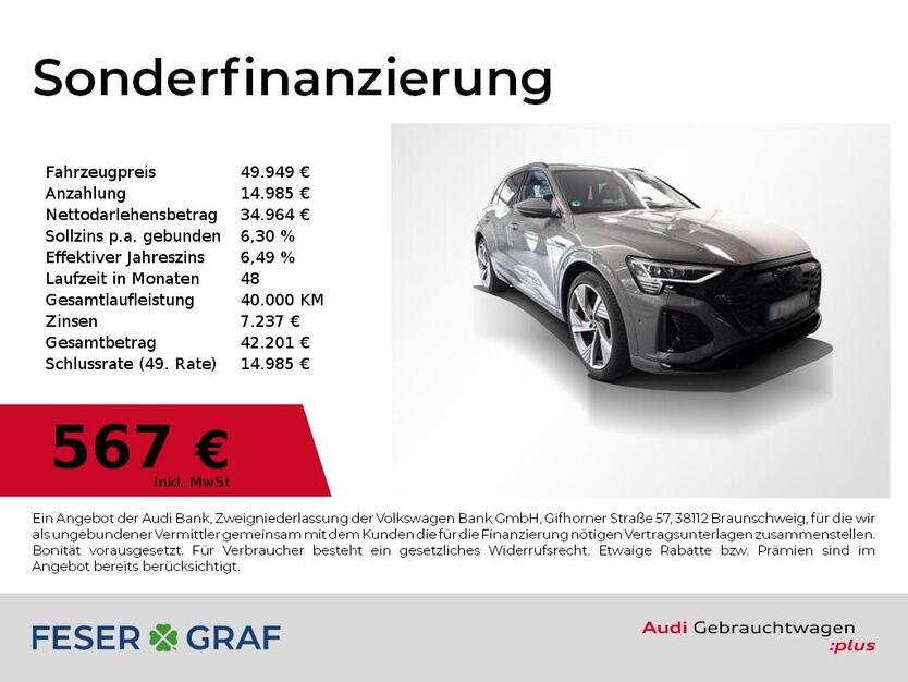 Audi Q8 e-tron 25.700 km 49.949 € Nürnberg 90411