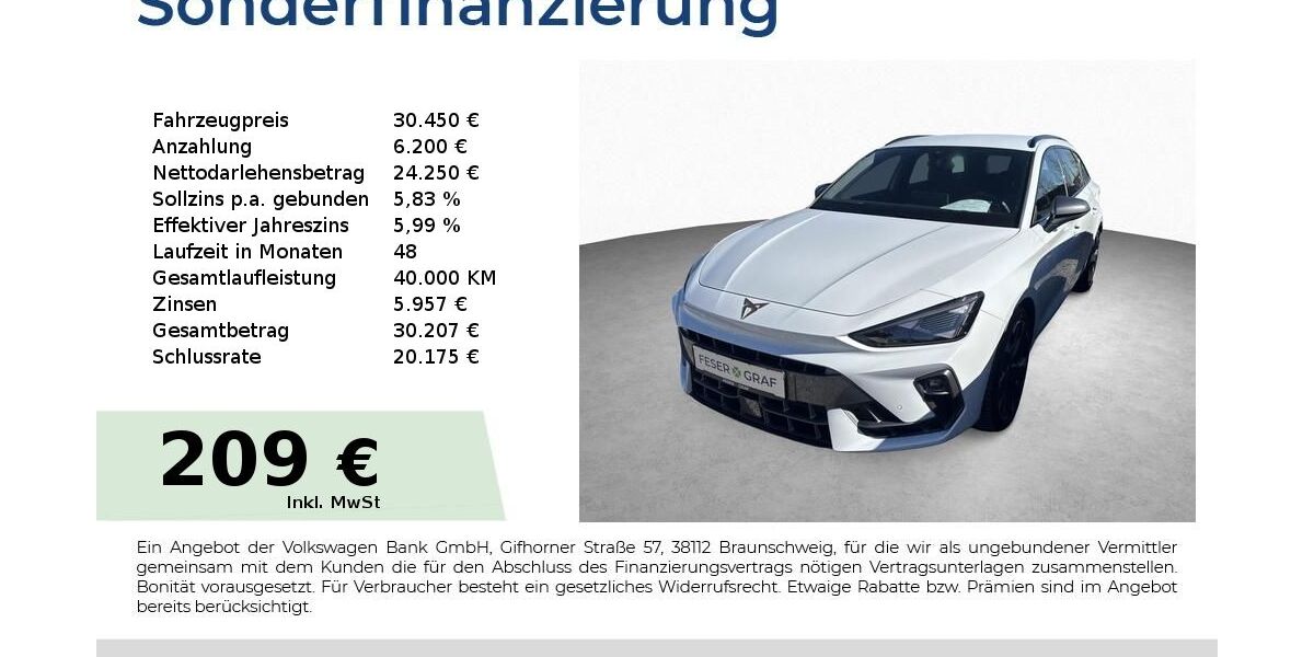 Cupra Leon 21.100 km 28.950 &euro; Schwabach 91126