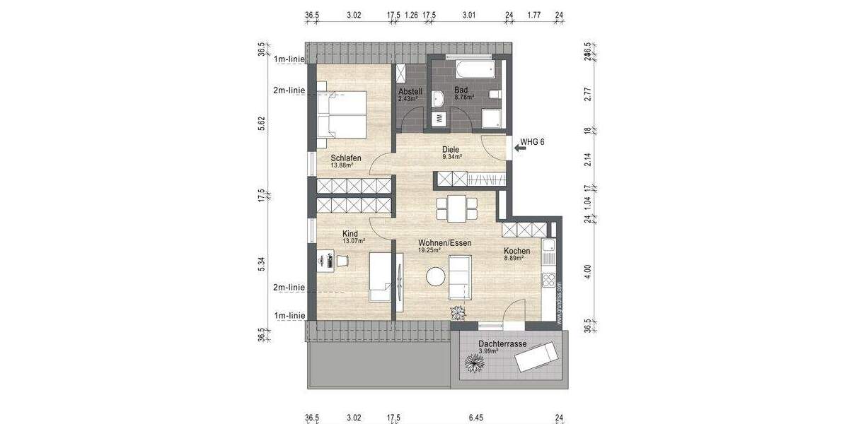 Etagenwohnung Nürnberg Altenfurt - 3 Zimmer, 79 m&sup2;, 484.900&euro; | Angebot:25735408