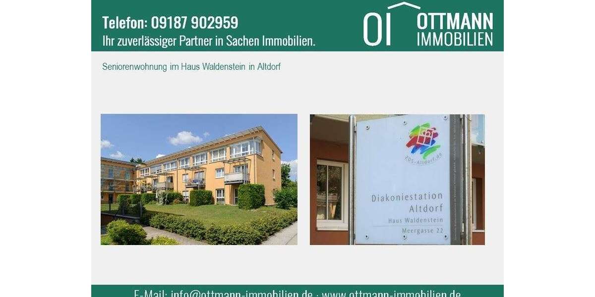 Etagenwohnung Altdorf b. Nürnberg - 2 Zimmer, 55 m&sup2;, 695&euro; | Angebot:27127835