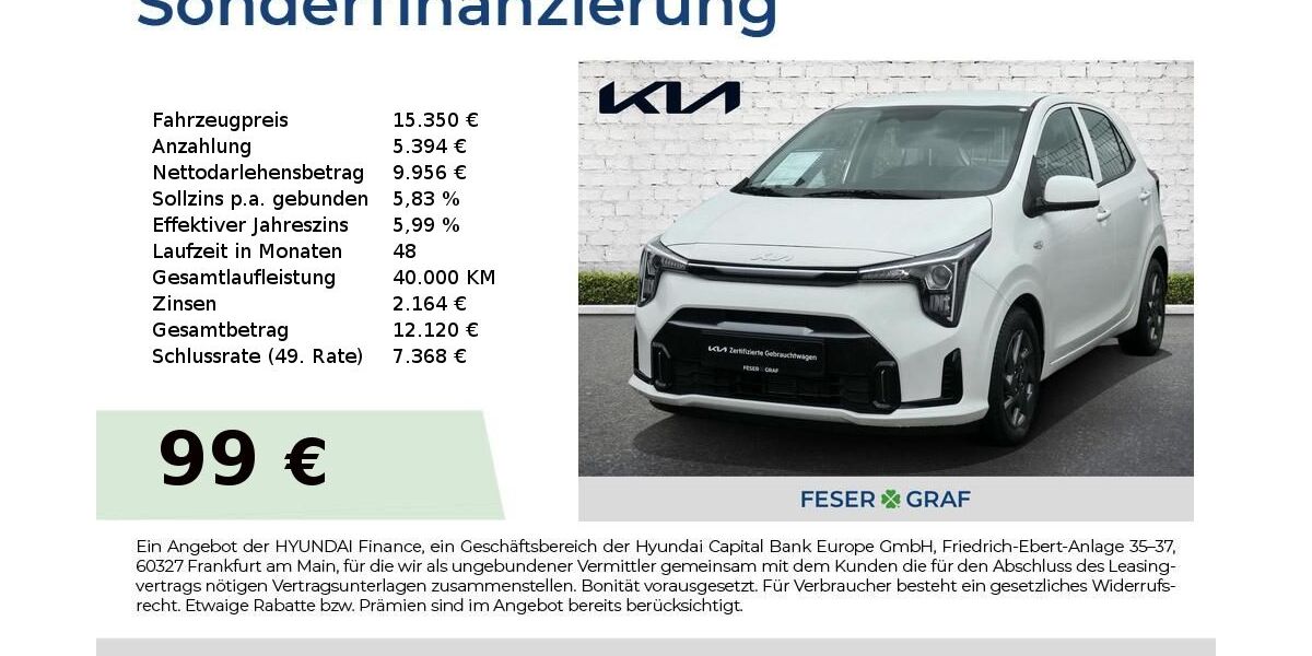 Kia Picanto 9.256 km 14.850 &euro; Roth 91154